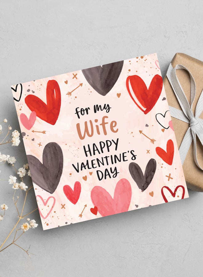 For My Wife, Valentines Greeting Card